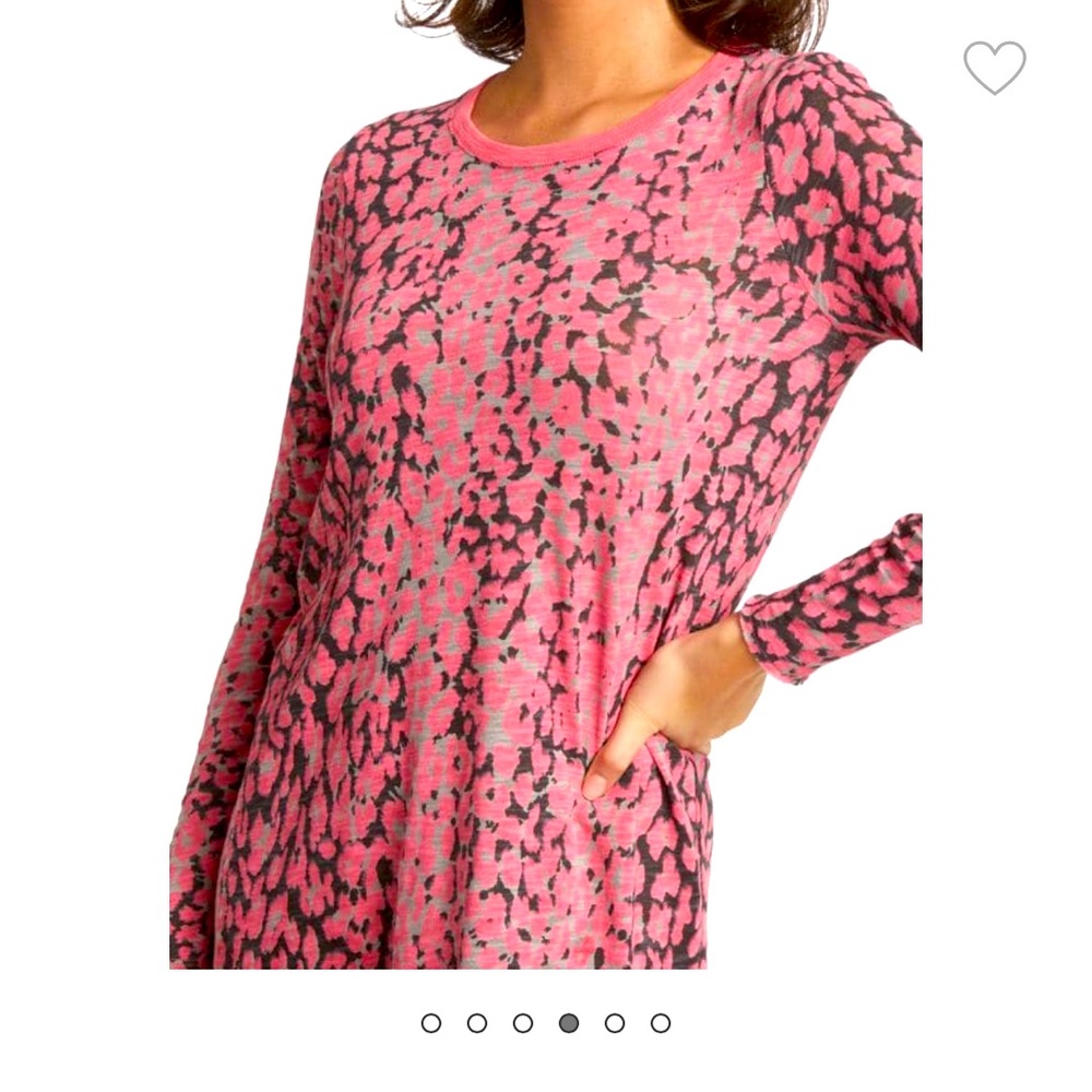 ATM Leopard Print Long-Sleeve Dress Maxi Women’s Size S NWT